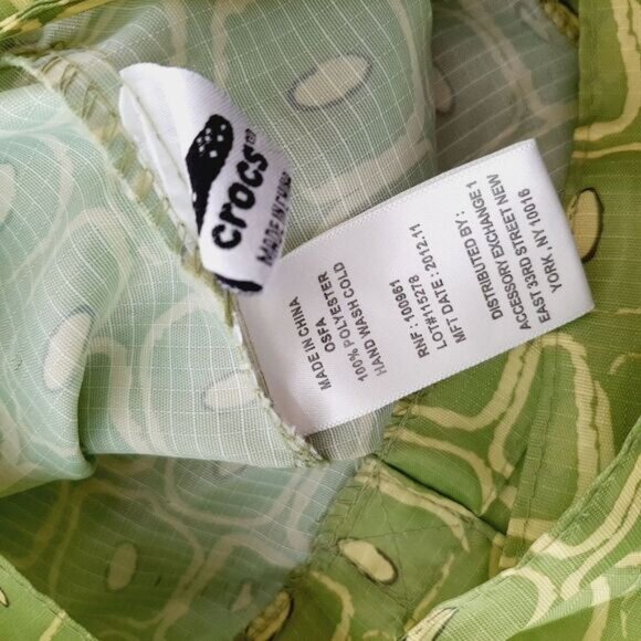 CROCS Foldable Tote Purse Light Shopper Bag Green - Picture 11 of 12